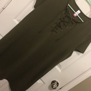 Short army green dress